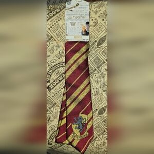 Warner Bros. Gryffindor Maroon and Yellow Striped Tie